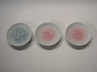 An example of a litmus test showing both blue and red reactions