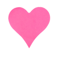 A pink heart
