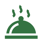 A serving dish of hot food