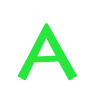 The letter A